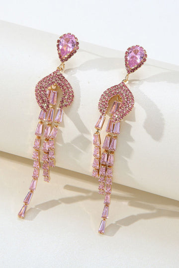 Rhinestones geometriske zirconia øreringe